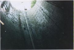 Looking up from bottom of Cornwallis Gardens shaft